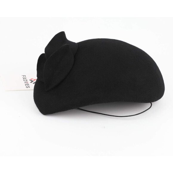 Vintage Wool Fascinator Hat Women's Pillbox Church Derby Wedding Fedoras - Picture 3 of 6